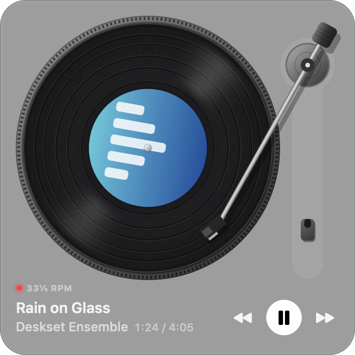 The native Stationery turntable widget