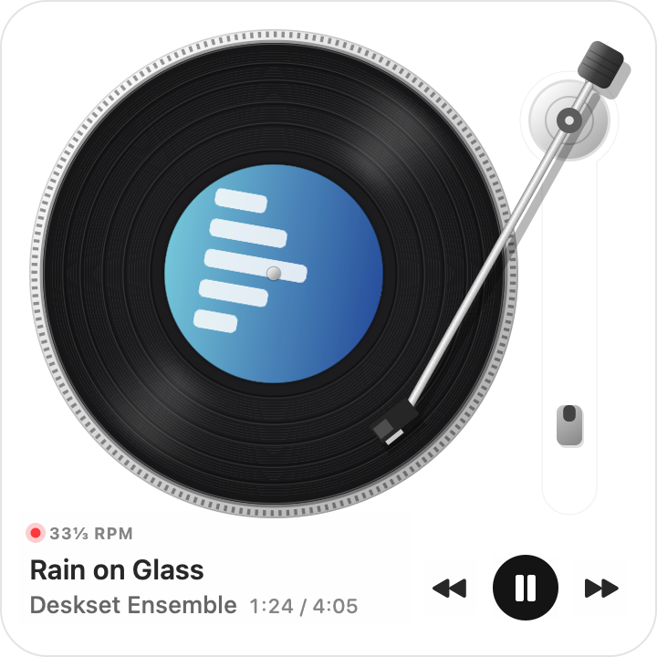 The native Stationery turntable widget